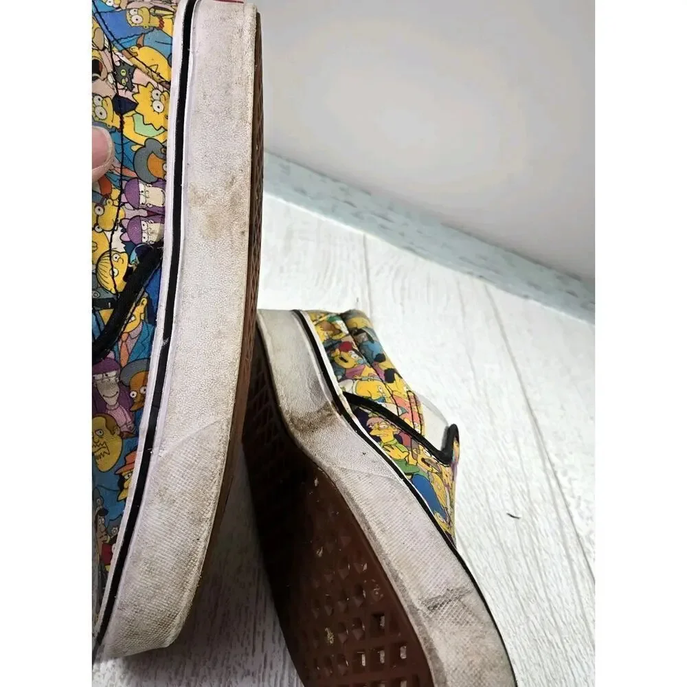 LIMITED EDITION The Simpsons VANS Slip-On 'Springfield' Mens Sz 5 Wmn 6.5 RARE